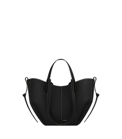 Cyme Mini - Textured Black with Ecru Stitching